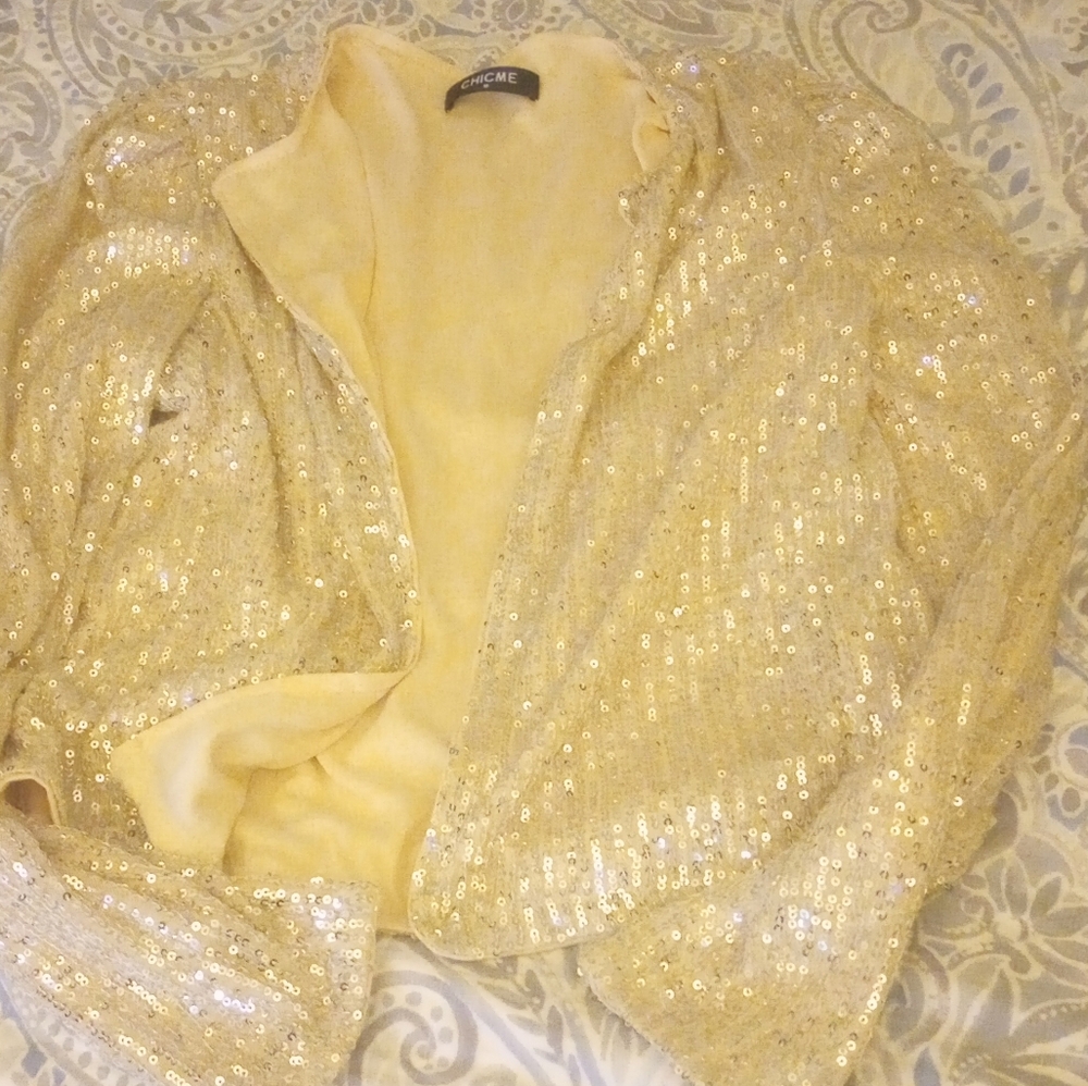 Sequin Gold Cardigan